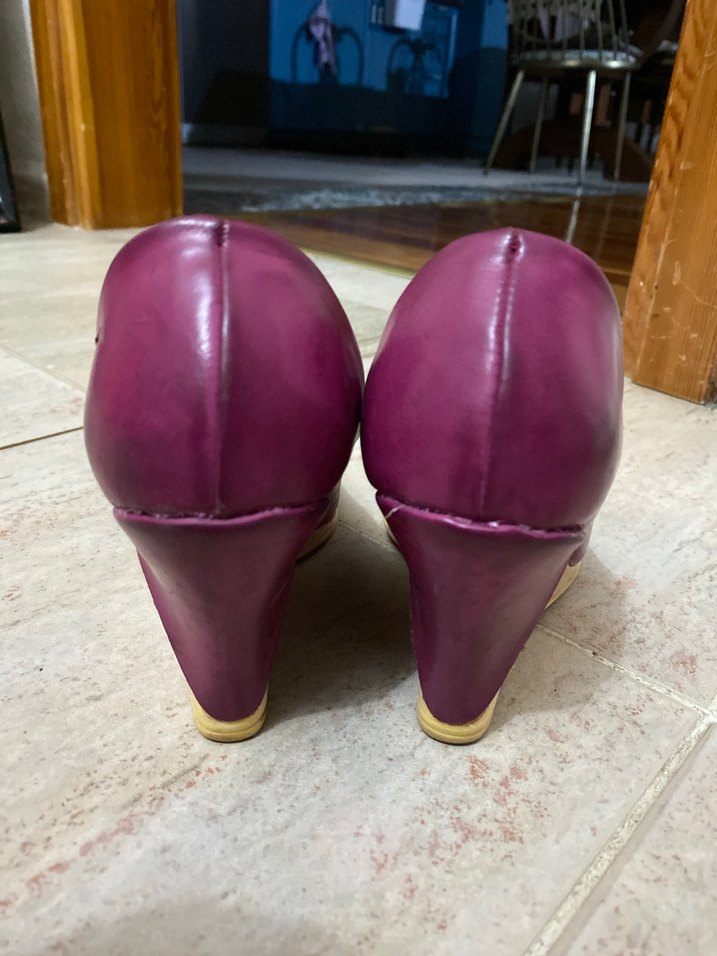Mor Dolgu Topuklu - Görsel 3