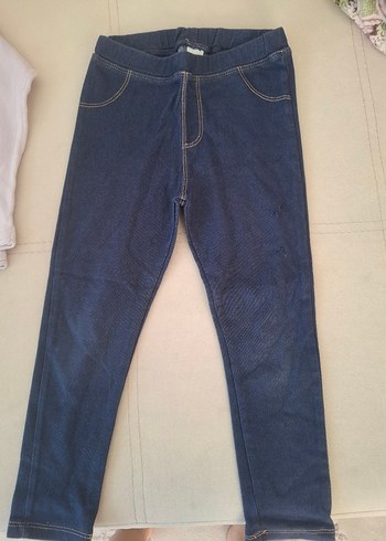 3 Yaş Beden beyaz Renk Gri Bebek Kız Denim Takım