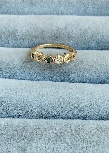 Renkli İşlemeli Bohem Kadın Yüzük 925 kaplama - Görsel 2