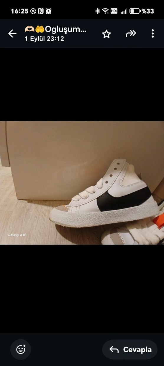 Nike Beyaz Kadın Spor Ayakkabı Velcro - Görsel 2