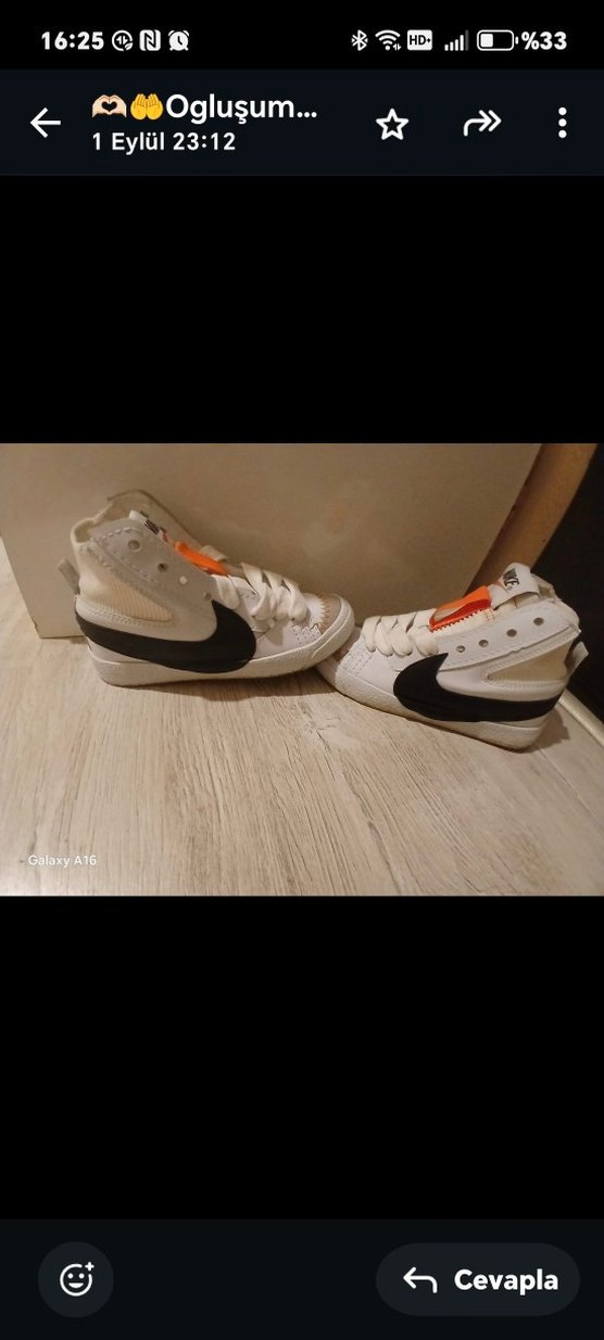 Nike Beyaz Kadın Spor Ayakkabı Velcro - Görsel 3