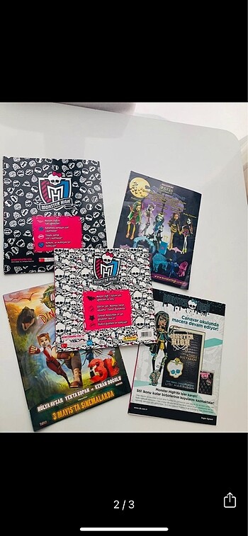 Monster Monster high dergi ve kartpostallar