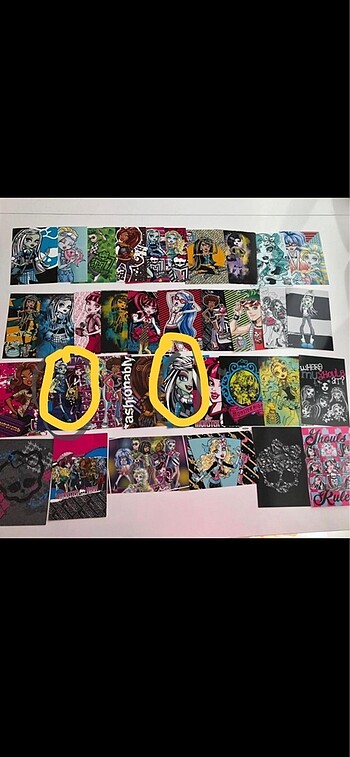  Beden Renk Monster high dergi ve kartpostallar