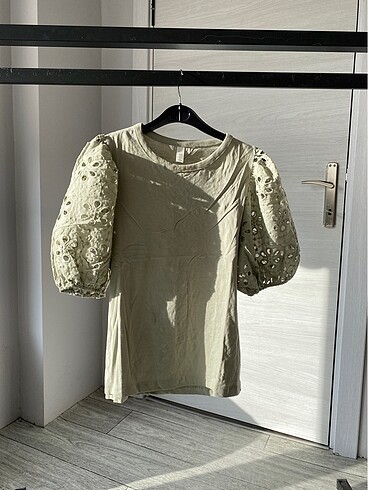 l Beden yeşil Renk H&m balon kol tişört