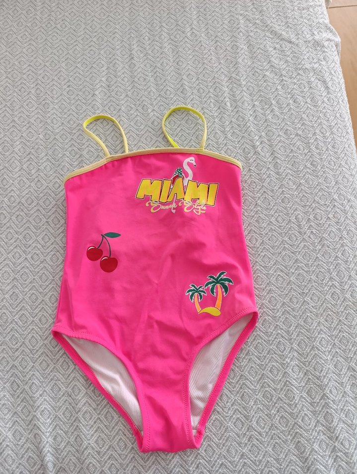 Kız Çocuk Pembe Askılı Mayo - Görsel 2