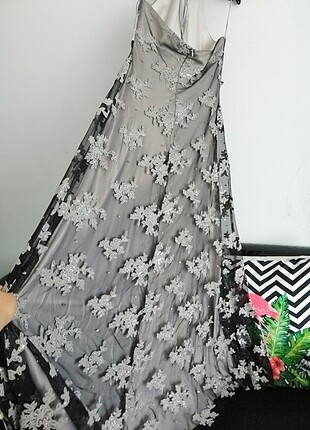 Gümüş renk büyük beden abiye - Görsel 5