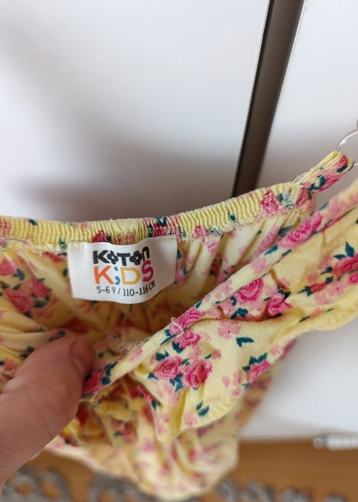 Kiz çocuk çiçekli elbise - Görsel 2