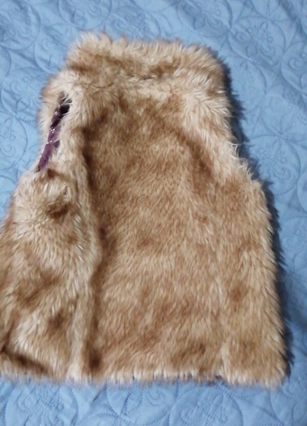 Kız çocuk kürk yelek - Görsel 3