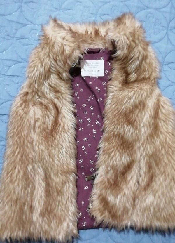 Kız çocuk kürk yelek - Görsel 4