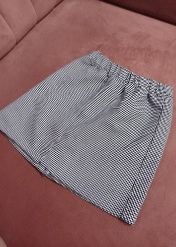 Gri Rahat Kesim Mini Etek