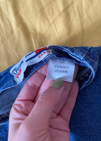 m Beden mavi Renk Nakışlı Lacivert Denim Mini Etek