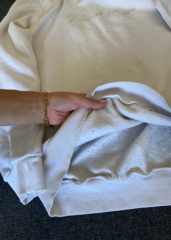 universal Beden beyaz Renk Beyaz Kadın Pamuklu Sweatshirt