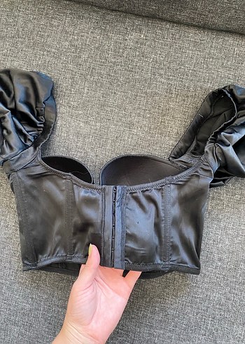 diğer Beden Siyah Straplez Gotik Büstiyer