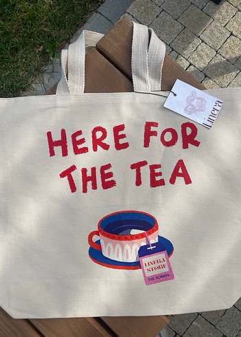 Baskılı Bej Kadın Kanvas Çanta - Görsel 2