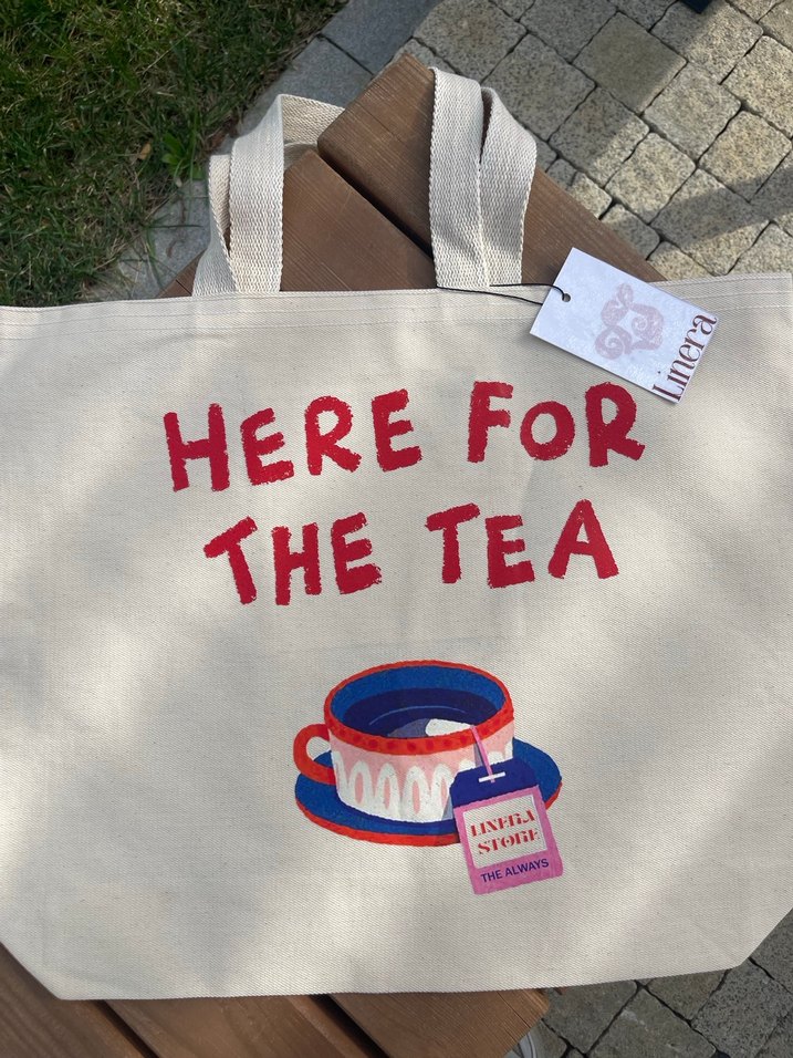 Baskılı Bej Kadın Kanvas Çanta - Görsel 2