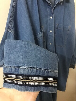 xl Beden mavi Renk Lc waikiki denim uzun gömlek