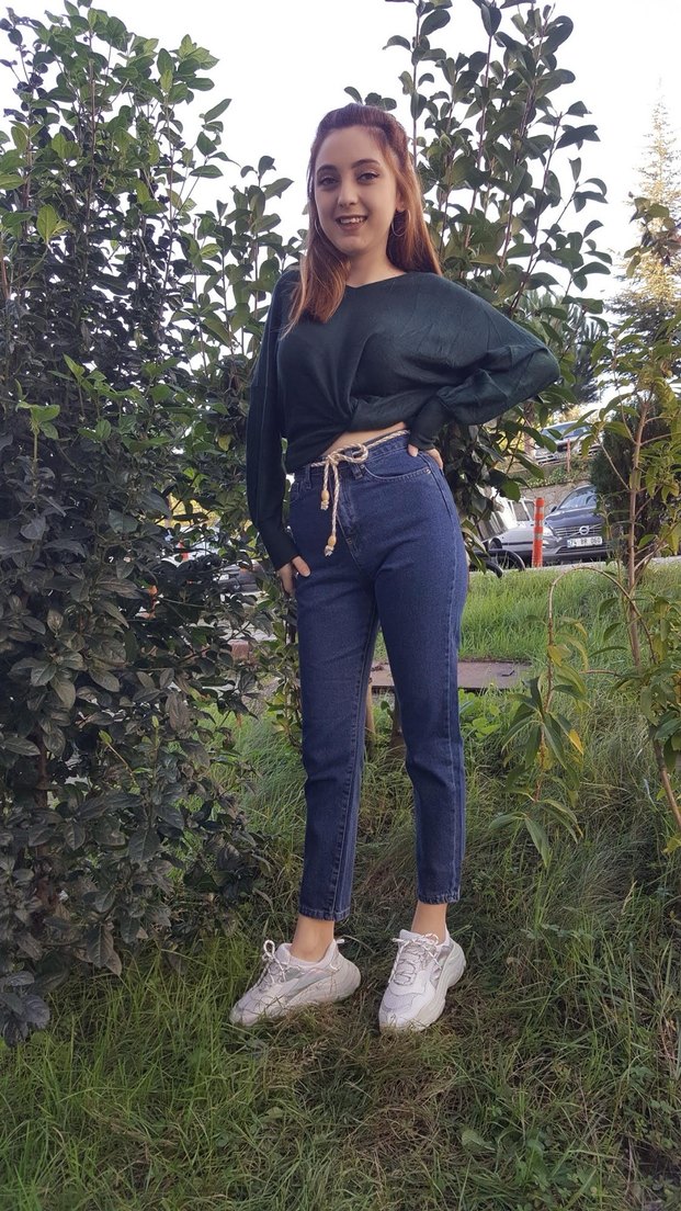 Rahat Kesim Midi Boy Denim Kadın Jean - Görsel 2