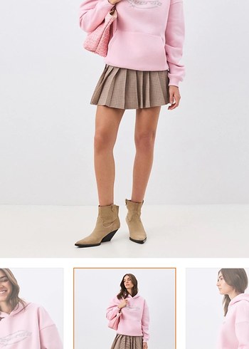 Trendiz pembe reverse  sweatshirt - Görsel 3