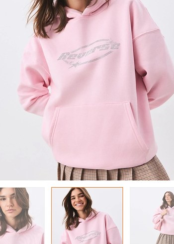 Trendiz pembe reverse  sweatshirt - Görsel 4