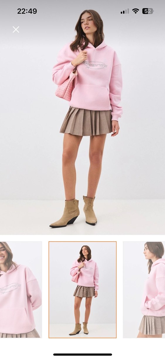 Trendiz pembe reverse  sweatshirt - Görsel 3