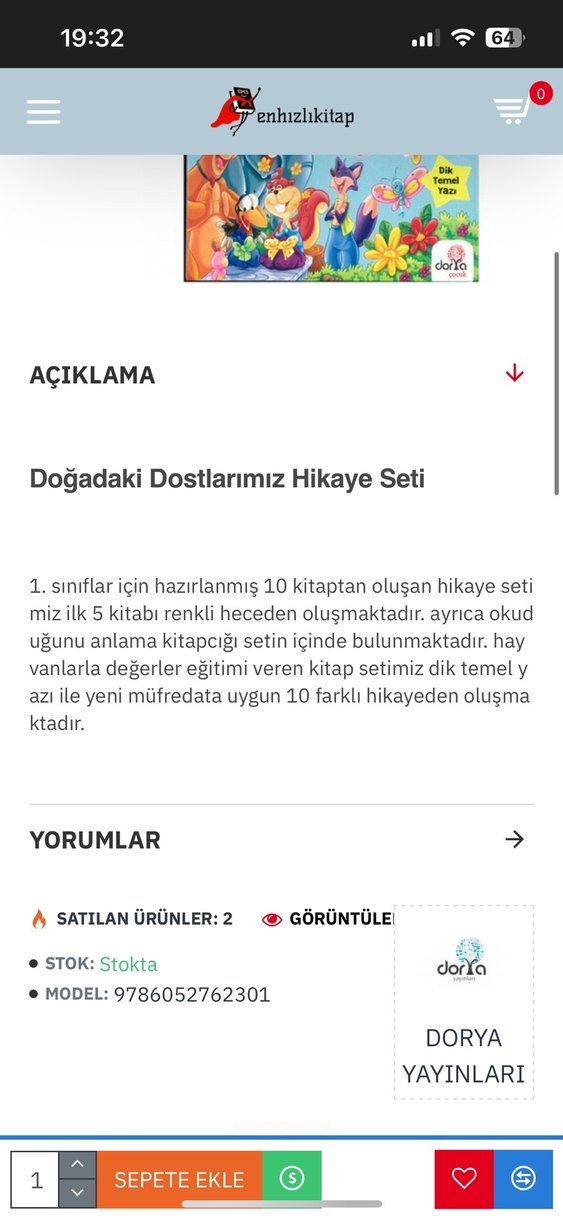 Doğadaki Dostlarımız Hikaye Seti - 10 Kitap - Görsel 2