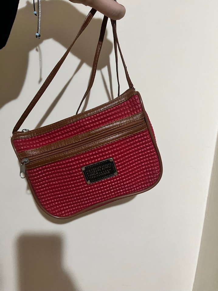 Kırmızı Deri Kadın Çanta - Görsel 2