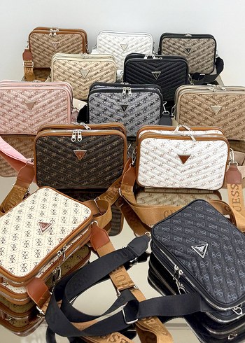 Guess Guess Kahverengi Deri Kadın Çapraz Çanta