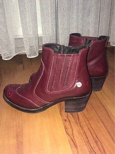 39 Beden bordo Renk KADIN DERİ BOT