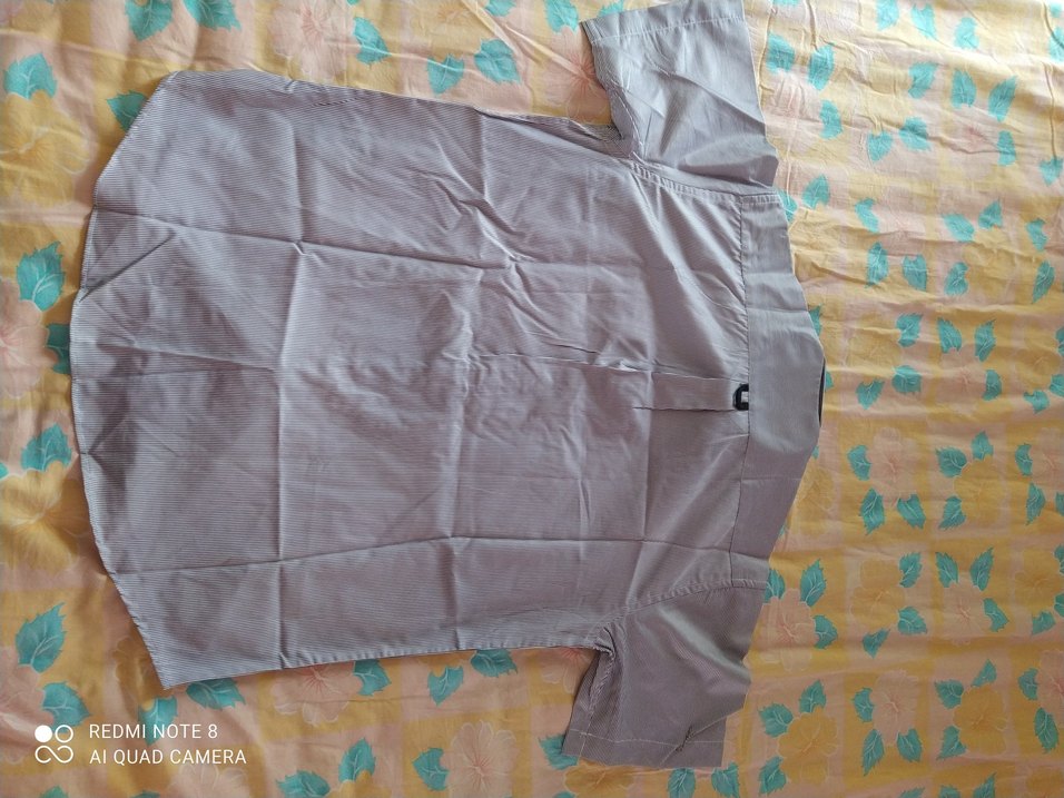 Gri Kısa Kollu Erkek Gömlek - Görsel 3