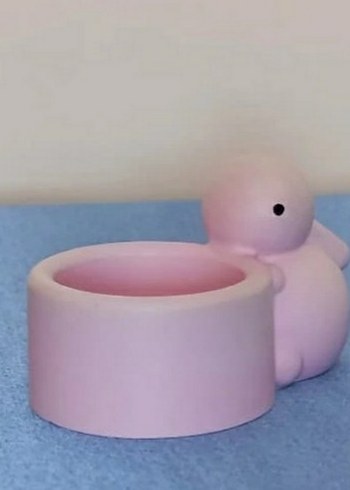 Pastel Renkli Tavşan Tasarımlı Mum - Görsel 3