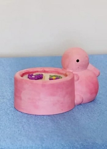 Pastel Renkli Tavşan Tasarımlı Mum - Görsel 2