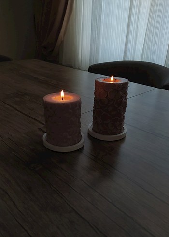 Çiçek Desenli Mumlar - Görsel 4