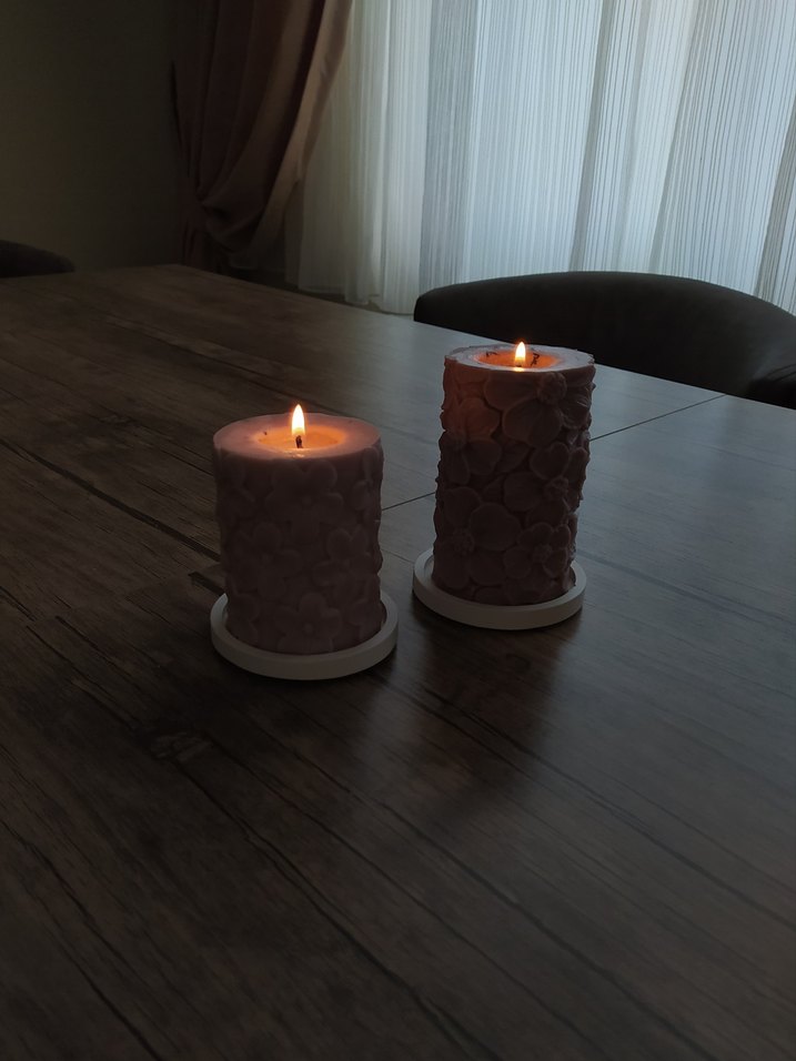 Çiçek Desenli Mumlar - Görsel 4