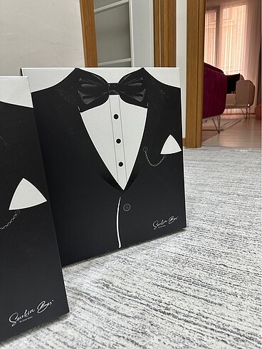 Diğer Damat bohça kutusu smokin üçlü