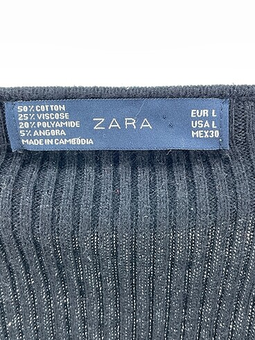 l Beden siyah Renk Zara Bluz %70 İndirimli.