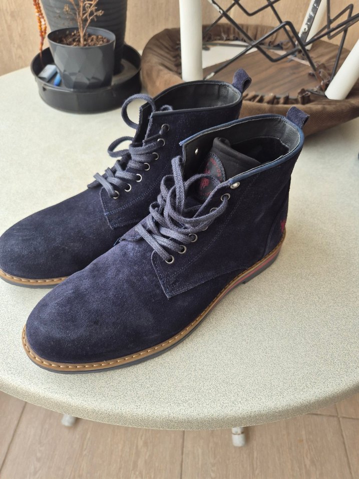 US POLO Lacivert Süet Bağcıklı Erkek Bot - Görsel 2