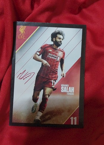 Mohamed Salah Liverpool imzalı kart