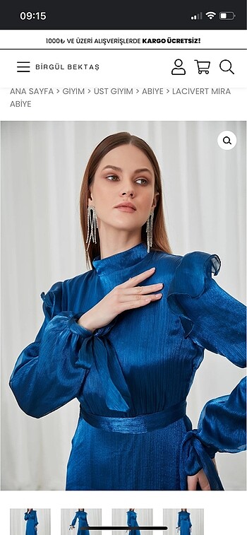 Suud Collection Birgül Bektaş Lacivert Mira Abiye
