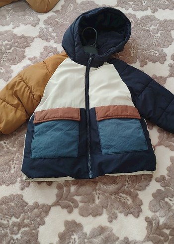 Zara E Çocuk Çok Renkli Kapüşonlu Mont - Görsel 4