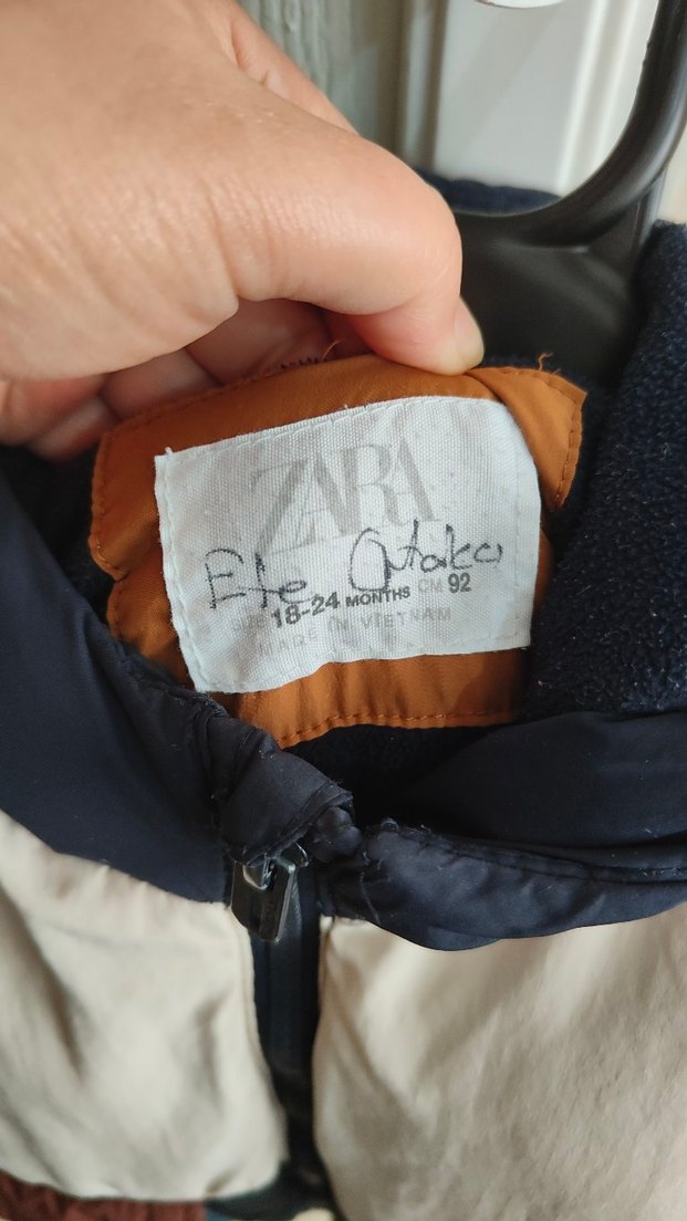 Zara E Çocuk Çok Renkli Kapüşonlu Mont - Görsel 3