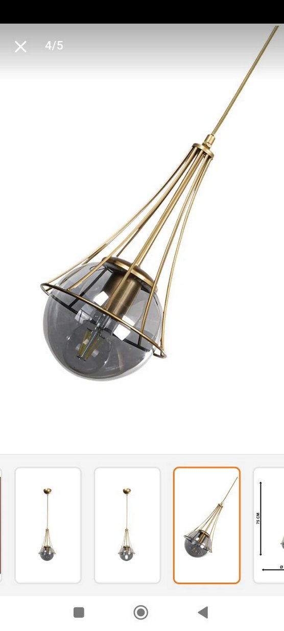 Eskitme füme Modern Sarkıt Lamba - Görsel 2