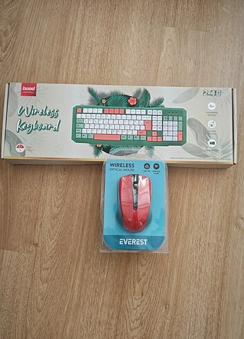 Kablosuz klavye ve kablosuz mouse sıfır
