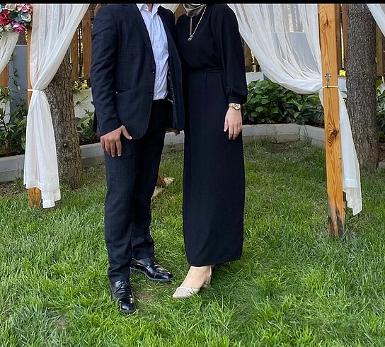 40 Beden siyah Renk Tesettür elbise