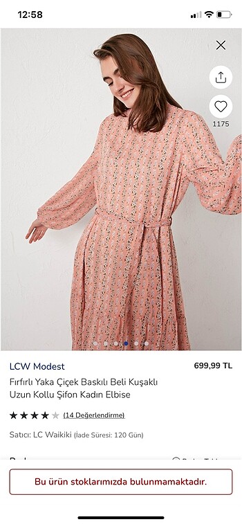 36 Beden Lc Waikiki elbise