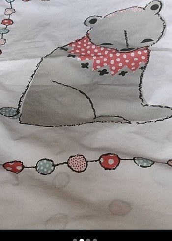 Gri Baskılı Pamuklu Çocuk Uyku Örtüsü - Görsel 2