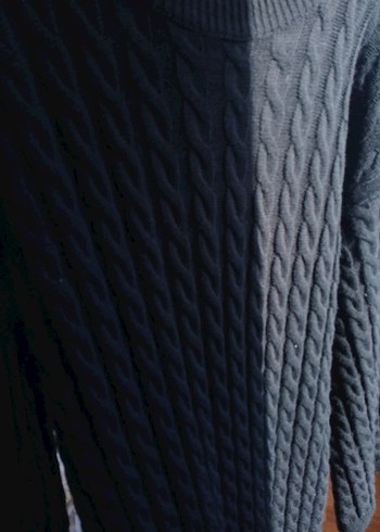 Siyah Örgü Uzun Kollu Kadın Elbise - Görsel 3