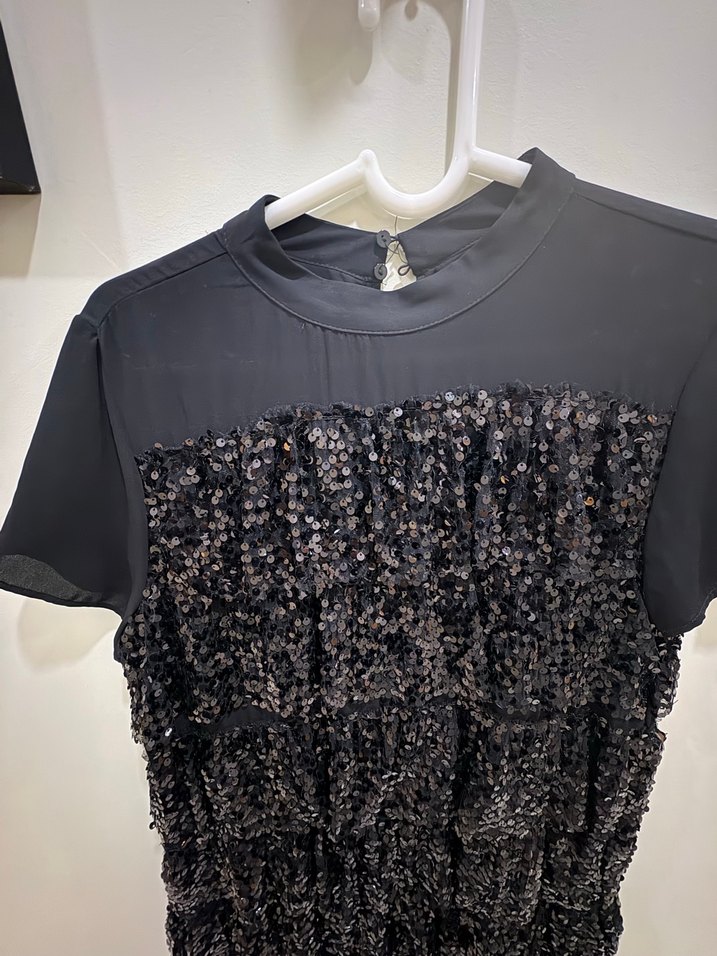 PULLU GECE ELBİSESİ - Görsel 3