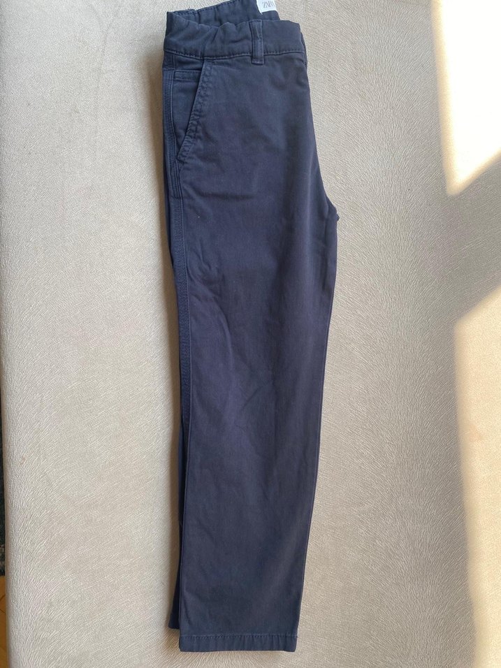 Düğmeli Gri Erkek Çocuk Kot Pantolon - Görsel 2