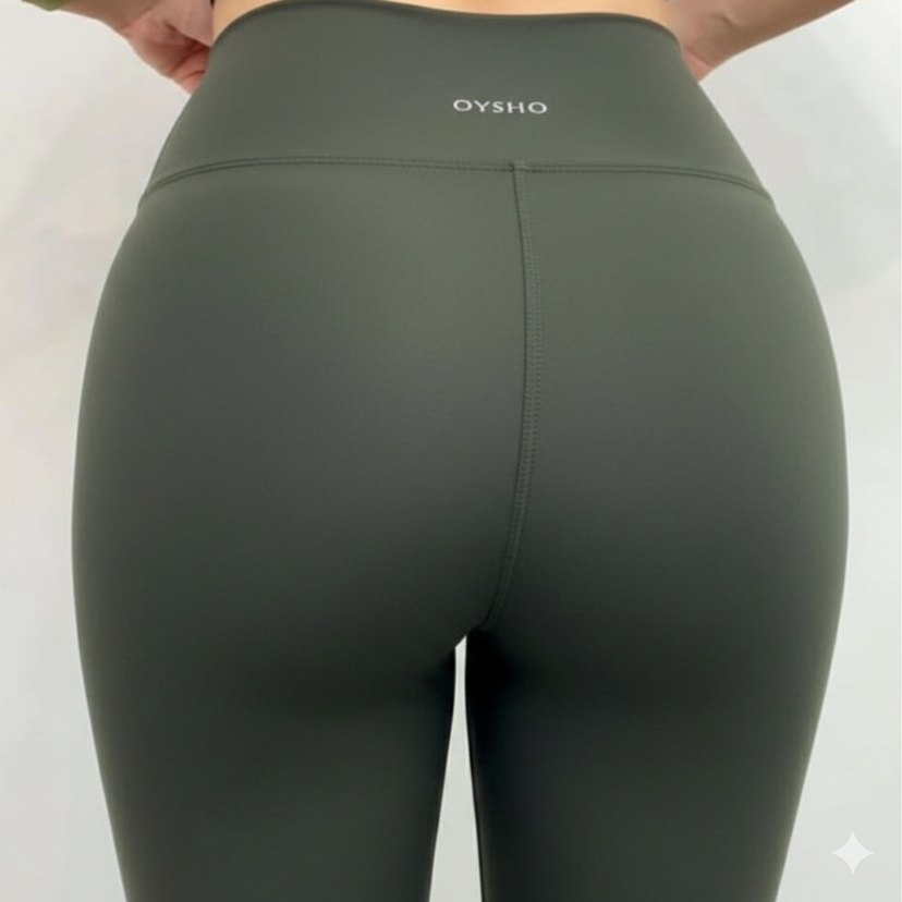 Oysho dalgıç kumaş yüksek bel tayt - Görsel 3