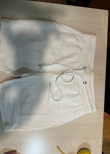 Asos orjinal pamuk ekru bermuda şort - Görsel 3